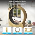 thumbnail image 3 of Muhub 45" Cat Wheel Exerciser for Indoor Cats,Cat Wherl, Cat Running Wheel for Fitness Weight(Natural Wood-XL), 3 of 9