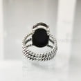 thumbnail image 6 of Natural Black Onyx Ring, Black Onyx Ring, December Birthstone, 3 Twisted Band, 925 Sterling Silver, Womens Ring, Christmas, Thanksgiving, Handmade, Statement Jewelry, Natural Gemstone Ring, 6 of 6