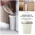 thumbnail image 3 of Milisten Dual Garbage Can with Lid White PP Press Type Trash Container 1Pack, 3 of 4