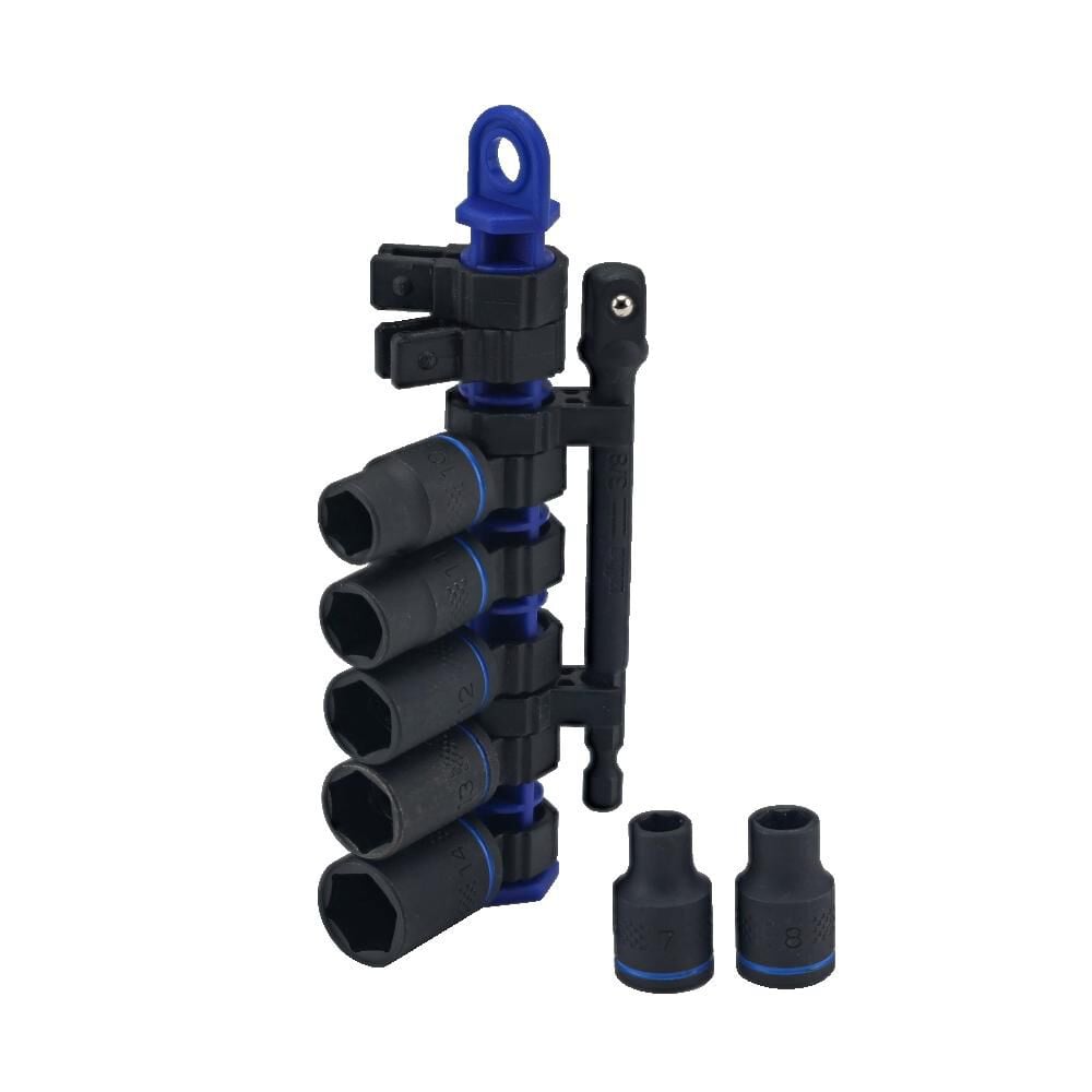 Wiha 3/8 Inch Drive Metric Impact Socket Set, 8 Pieces