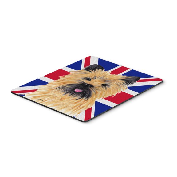 "Cairn Terrier with English Union Jack British Flag Mouse Pad Hot Pad or Trivet"