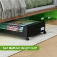 thumbnail image 3 of 2 Packs Under Bed Storage with Wheels, Large-Capacity Under Bed Storage Containers with Clear Lid, Handle & Label, Rolling Under Bed Organizer for Clothes, Shoes, Toys, Books, 3 of 8