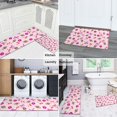 thumbnail image 5 of Pink Football and Flowers Pattern Kitchen Rugs Sets Of 2,Anti Fatigue Kitchen Mat Rugs Non Slip Washable,Decorative Kitchen Floor Mats for Kitchen,Sink,Laundry,17"x30"+17"x47", 5 of 7