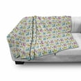 thumbnail image 3 of Cartoon Soft Flannel Fleece Blanket, Funny Colorful Children Theme Pattern with Alpaca Mountain and Cactus Exotic Leaves, Cozy Plush for Indoor and Outdoor Use, 50" x 60", Multicolor, by Ambesonne, 3 of 6