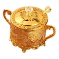 thumbnail image 1 of Contenedor de tarros de dulces, pequeño soporte para dulces, adorno creativo, tarro de miel, azucarero para regalo festivo de inauguración de la casa, Oro, 1 of 8