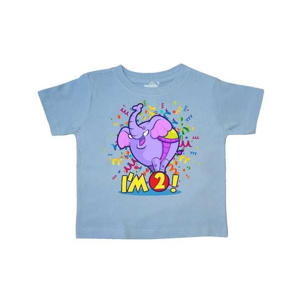 INKtastic - I'm Two Elephant Toddler T-Shirt - Walmart.com ...