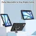thumbnail image 5 of BMOUO Case for iPad Air 11-inch M4 (2026) / M3 (2025) / M2 (2024), iPad Air 5th (2022) / 4th Generation (2020) 10.9 Inch, Shockproof Protective Cover Case with Built-in Stand / Pencil Holder, Black, 5 of 7