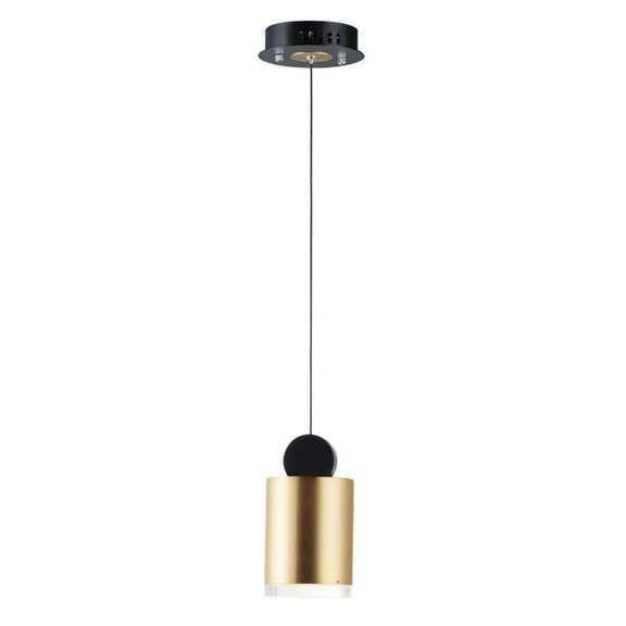 E20862-75BKGLD ET2 Lighting Nob-7.2W 1 LED Pendant-4 Inches wide by 7.5 inches high