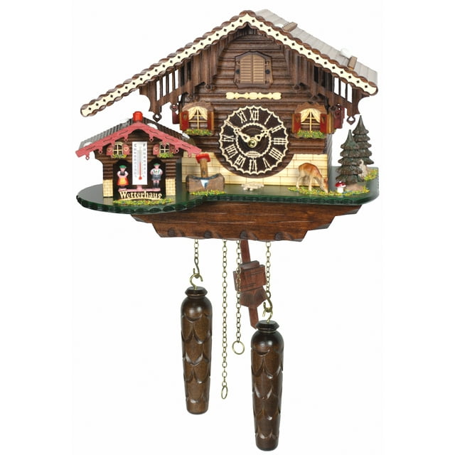 Horloge Coucou Quartz Maison Suisse avec Maison Météo et Musique