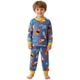 thumbnail image 2 of CAIVO Child Girls Long Sleeve Cute O-Neck Dinosaur Ice Print Tops With Pants Home Sleep Outfit Sets For Kids Versatile Clothes Sets, 2 of 4