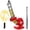 Red, variant on Baseball & Tennis Pitching Machine in Colorful Design with Adjustable Launch Angle for Outdoor Sports Play,Yellow