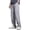 Grey, variant on Blekii Men's Waffle Knit Joggers, Summer Weight Sweatpants with Straight Leg, Loose Fit Casual Pants for Lounge, Breathable Comfort Bottoms, Versatile Pants for Home, Travel, Or