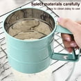 thumbnail image 4 of Booyoo Handheld Flour Sieve Semi Automatic Hand Squeezing Mesh Screen Sugar Flour Sifter Kitchen Baking Tool, Turquoise, 4 of 10