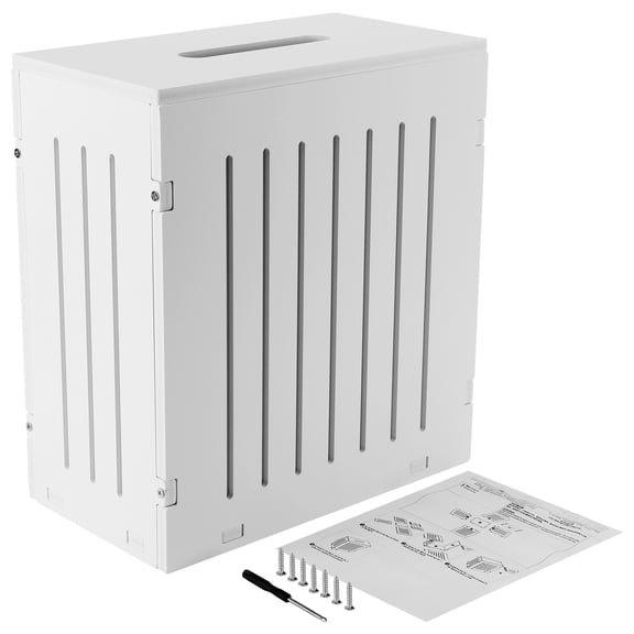 Yucurem Small Bathroom Storage Unit, Compact Wooden Toilet Roll Paper Cabinet, Multi-Purpose Cleaning Tidy Organiser for Bathroom, White