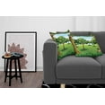 thumbnail image 3 of Ambesonne Forest Throw Pillow Cover 2 Pack, Nature Scene Summer, 20", Green Pale Blue Caramel, 3 of 5