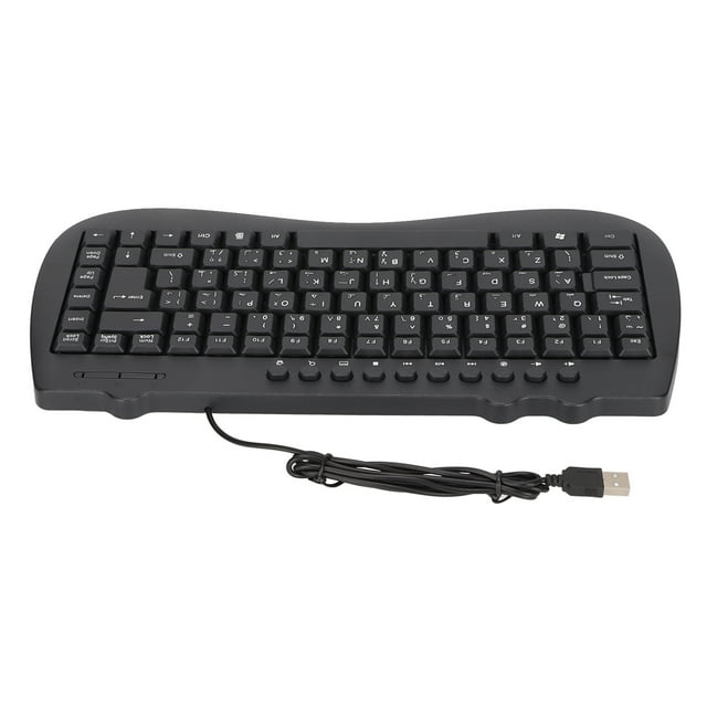 USB Keyboard, Plug and Play Craftsmanship 87 Keys Keyboard Mute Ultra Thin for Office for Home English,Arabic