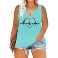 thumbnail image 1 of SMihono Womens Tops Womens Tank Top Women Oversize Summer Women Printed Color Dots V Neck Tank Sleeveless Tee Plus Tops Tank Tops for Women Womens Summer Tops, 1 of 6