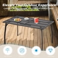 thumbnail image 6 of AECOJOY 51"x31" Rectangular Outdoor Dining Table, Metal Patio Table with Umbrella Hole-Black, 6 of 6