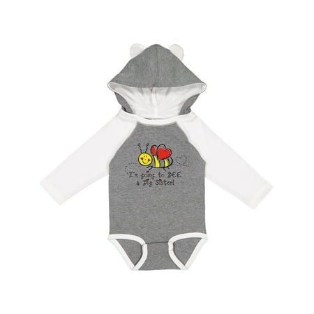 

Inktastic Bee Future Big Sister Gift Baby Girl Long Sleeve Bodysuit