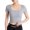 A4-Light Gray, variant on Kcolen Womens Dressy Blouses Solid Color Short Sleeve Crewneck Loose Fit Blouse Summer Women Dressy Casual Plus Size Tunics To Wear Clothes,Navy