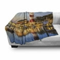 thumbnail image 3 of United States Soft Flannel Fleece Blanket, Hilton Head South Carolina Lighthouse Twilight Water Reflection Boats Idyllic, Cozy Plush for Indoor and Outdoor Use, 70" x 90", Multicolor, by Ambesonne, 3 of 6