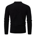thumbnail image 4 of uikmnh Mens Sweater 2025 Men's Fall/winter New Half Turtleneck Dark Matching Pullover Sweater Sweater Size:XL, 4 of 4