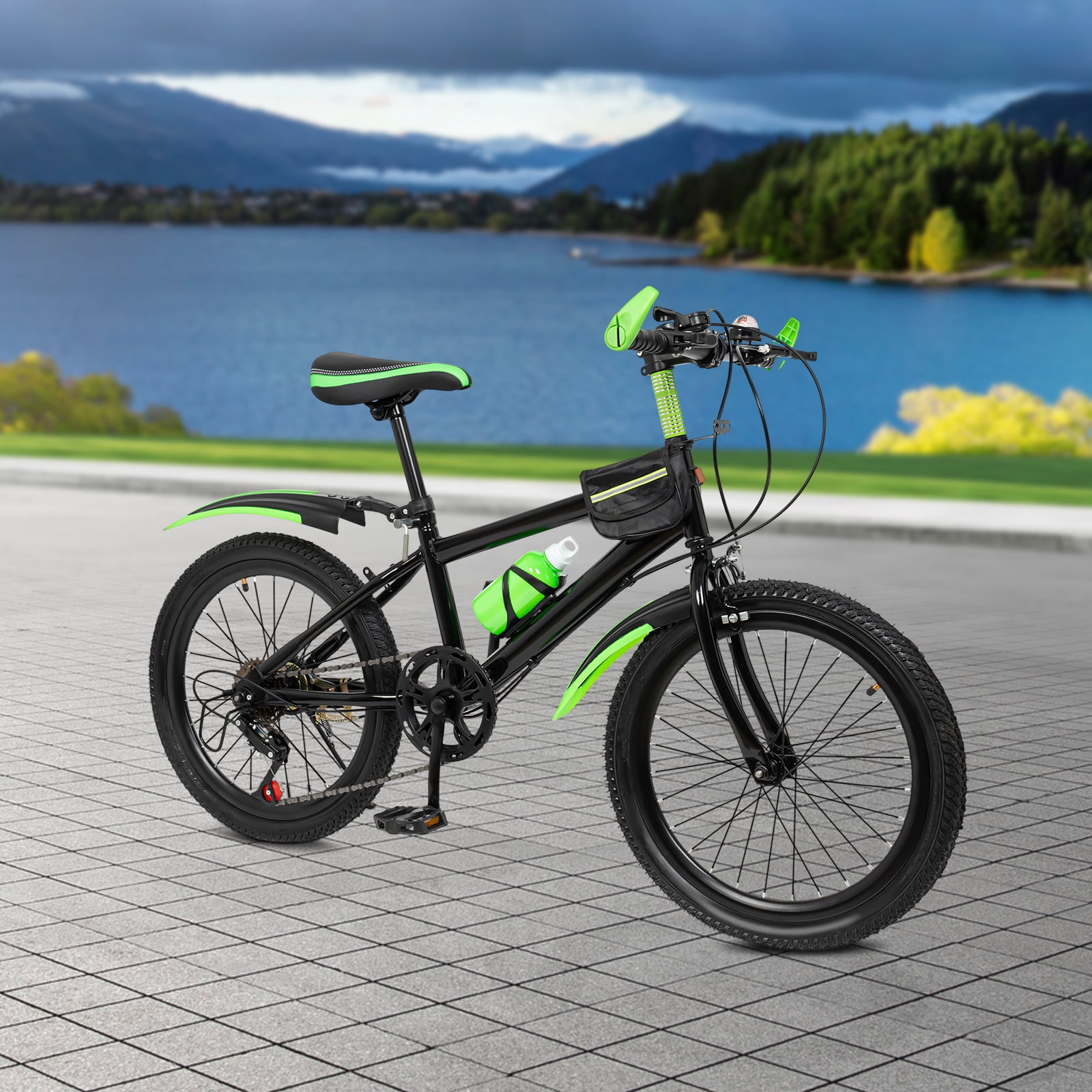 20" 7-Speed City Bike Mountain Bike w/Double Disc Brake