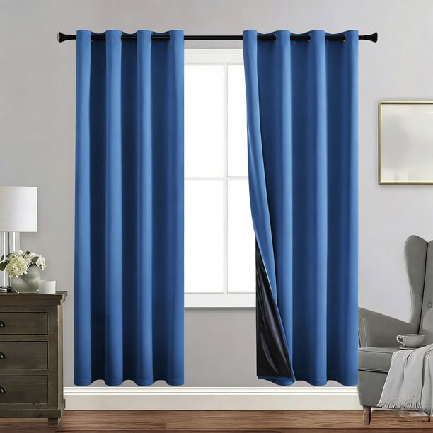 Cortinas Opacas con Reducción de Ruido - Cortinas Térmicas con Ojales para Mayor Privacidad MNFD