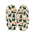 thumbnail image 2 of Women’s Fuzzy Slipper Socks with Grippers – Soft Microfiber Outer, Cozy Fleece Lined Indoor House Socks (Cat Nap, L/xl), 2 of 7