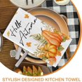 thumbnail image 5 of Fall in Love Pumpkin Cross Religious Kitchen Dish Towels Set of 2, Hello Autumn Maple Leaves Gourd Hand Towels Drying Baking Cooking Cloth, Farmhouse Thanksgiving Home Kitchen Decor 18x26 Inch, 5 of 6