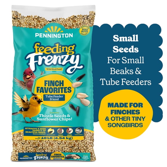 Pennington Feeding Frenzy Finch Favorite, Wild Bird Seed Mix, Bird Food, 10 lb
