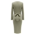 thumbnail image 6 of YMNXA Women's Maternity Dress Long Sleeve Crew Neck Solid Color Comfortable Breathable Pregnant Dresses For Casual Daily Wear,Green,M, 6 of 6