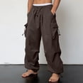 thumbnail image 6 of Leesechin Men's Baggy Cargo Pants Trendy Casual Parachute Pant Loose Fit Harem Joggers with Pockets for Streetwear, 6 of 7