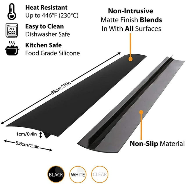 Stove Counter Cover Silicone Cooktop Crack Sealed Strip Heat Resistant Kitchen Stovetop Protector