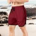 thumbnail image 2 of Men's Casual Shorts Breathable Mesh Athletic Workout Running Gym Beach Comfortable Lightweight Summer Mens Shor Drawstring Elastic Waist Casual Beach Pants, 2 of 5