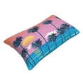 thumbnail image 3 of Kll Beach With Palm Trees Pillow Covers Envelope Closure,Super Soft And Cozy Fuzzy Fleece Pillow Case Cover 14"X20", 3 of 9