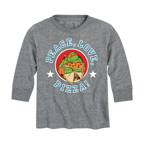Teenage Mutant Ninja Turtles - Peace Love Pizza - Toddler And Youth Long Sleeve Graphic T-Shirt