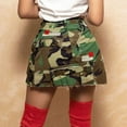 thumbnail image 7 of Youmylove Women Camo Cargo Skirt High Split Button Ripped Hem Camouflage Mini Skirts With Pockets Casual Versatile Beach Trendy, 7 of 7