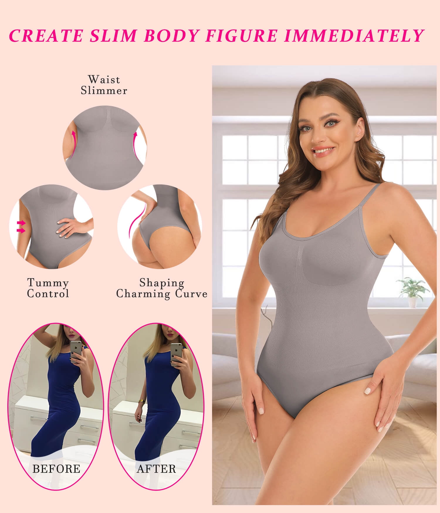 MANIFIQUE 2 Packs Women's Seamless Maternity Shapewear for Dresses,  Mid-Thighs Pregnancy Underwear 