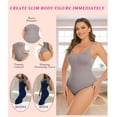 thumbnail image 6 of MANIFIQUE 3 Packs Women's Shapewear Bodysuit Tummy Control Body Shaper Waist Snatching Body Suit Thong, 6 of 7
