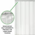 thumbnail image 5 of mDesign Long PEVA 72" x 72" Waterproof Shower Curtain Liner, 2 Pack, White, 5 of 8