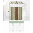 thumbnail image 6 of No Hook Shower Curtain with Snap in Liner, Sage Green Gradient Brown Rustic Wood Grain Texture Hotel Shower Curtains for Bathroom, Washable Shower Curtain Liner Set with Mesh Top Window, 66"x72", 6 of 6