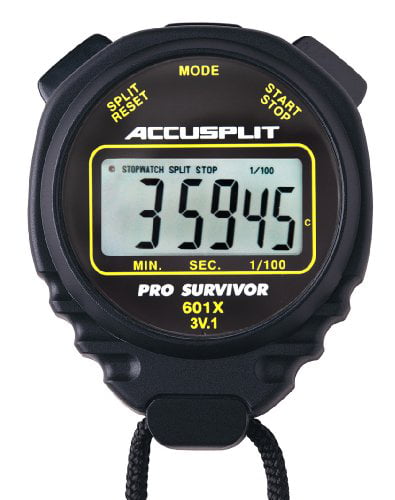 A601X Stopwatch Extra Large Display Black Clock ACCUSPLIT Pro Survivor 