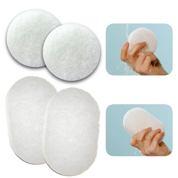 HartFelt Skin Care Bundle Includes 2 Each Facial Scrub and Body Scrub Exfoliating Sponge Pads, Made in USA, 4 Count