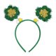 thumbnail image 1 of Diadema para el Día de San Patricio, diadema verde para fiesta irlandesa, tocado con borlas de rayas coloridas, 1 of 5