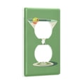 thumbnail image 2 of Yayeee Duplex Wall Plate 1-Gang 4.5"x2.7" Home Receptacle Light Switch Decorative Outlet Cover, Green Lemon Juice, 2 of 7