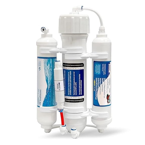 3 Stage Reverse Osmosis Countertop Portable -Less Space Saver Water Universal Filtration System for Drinking Water or Aquarium Fish Filter NSF Certified 50 GPD Membrane Removal Rate 98%