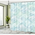 thumbnail image 5 of Ambesonne Modern Shower Curtain, Modern Image Stripes, 69"Wx75"L, Blue and White, 5 of 5