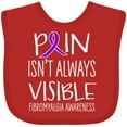 thumbnail image 3 of Inktastic Fibromyalgia Awareness Pain Isn't Always Visible Boys or Girls Baby Bib, 3 of 4