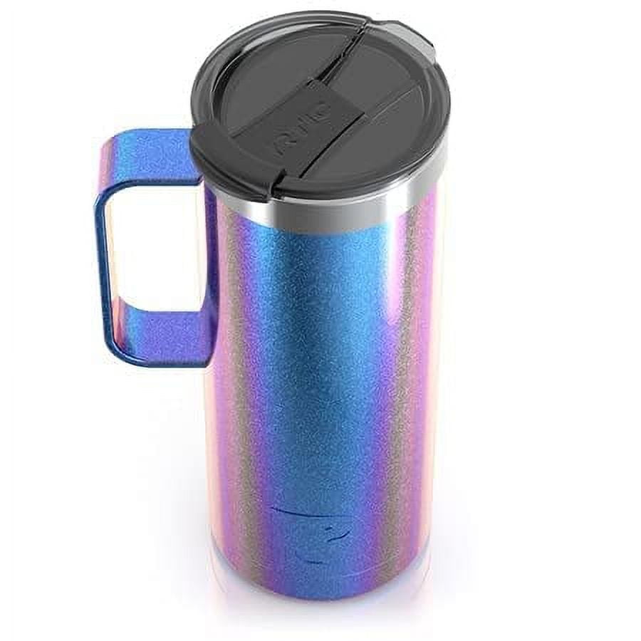 RTIC 16 oz Coffee Travel Mug with Lid and Handle, Stainless Steel  Vacuum-Insulated Mugs, Leak, Spill Proof, Hot Beverage and Cold, Portable  Thermal Tumbler Cup for Car, Camping, Very Berry 
